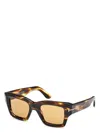 Tom Ford Men's Ilias Acetate Square Sunglasses In Havana