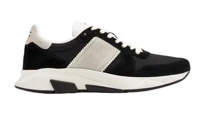 Pre-owned Tom Ford Men's  Jagga Sneaker Sneakers In Black/white In Multi