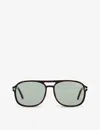 Tom Ford Mens Tr001630 Rosco Square-frame Cr39 Sunglasses
