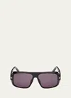 TOM FORD MEN'S TURNER ACETATE RECTANGLE SUNGLASSES