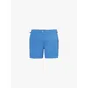 Tom Ford Mens Turquoise Compact Buckle-epaulettes Regular-fit Swim Shorts
