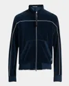 Tom Ford Men's Velour Piped Full-zip Track Jacket