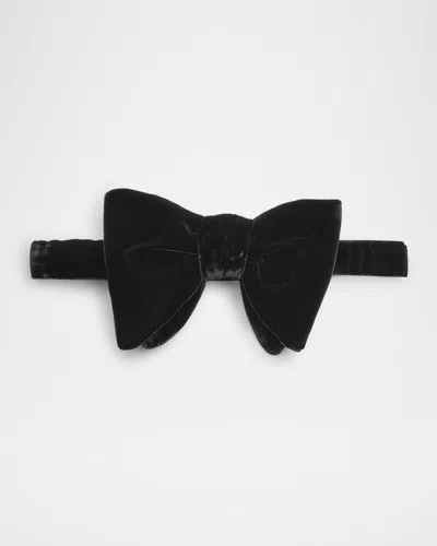 Tom Ford Men's Velvet Pre-tied Bow Tie In Black