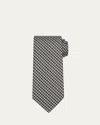 Tom Ford Men's Vertical Houndstooth Silk Tie In Black Pattern