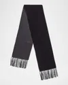 Tom Ford Men's Viscose And Velvet Evening Scarf In Black