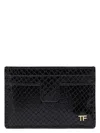 Tom Ford T-line Leather Cardholder In Black