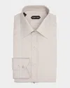 Tom Ford Men's Washed Cupro Slim-fit Dress Shirt In Neutral
