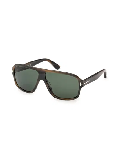 Tom Ford William 0-2 63mm Oversize Navigator Sunglasses In Multi