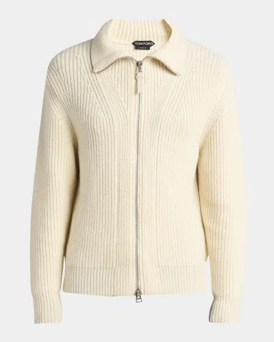 Tom Ford Men's Wool And Mohair Blend Full Zip Sweater