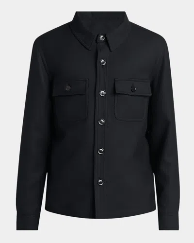 TOM FORD MEN'S WOOL AND SILK DOUBLE POCKET OVERSHIRT