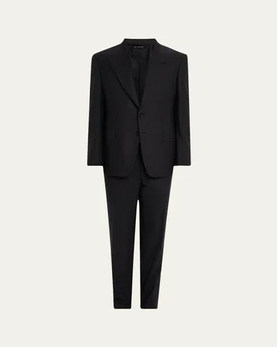 TOM FORD MEN'S WOOL FLANNEL NOTCH LAPEL TWO-PIECE SUIT