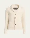 Tom Ford Silk Merino Shawl Collar Cardigan Knitwear White In Soft White
