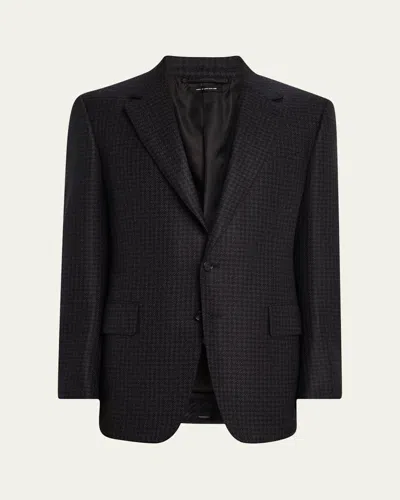 Tom Ford Men's Wool Pied De Poule Single-breasted Sport Coat