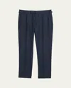 Tom Ford Men's Wool Sharkskin Flat-front Pants In Blue