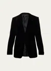 Tom Ford Shelton Fluid Velvet Cocktail Jacket In Black