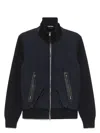 Tom Ford Wool High Neck Zipped Sweater In Blue