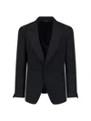 Tom Ford Single Breasted Blazer Notch Lapel Cuffs In Black