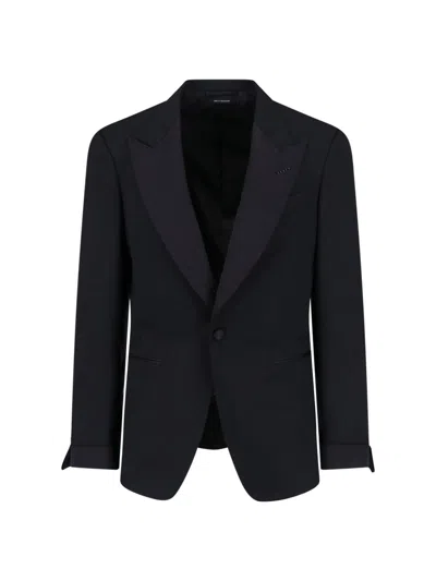 TOM FORD TOM FORD MEN'S WOOL-BLEND STRETCH JACKET