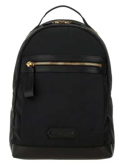 Tom Ford Men's Zaino Con Logo In Black