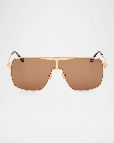 TOM FORD MEN'S ZAPPA METAL AVIATOR SUNGLASSES
