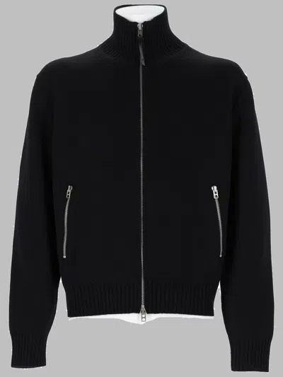 Tom Ford Men's Zip-up Wool Sweater Jacket In Black