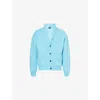 Tom Ford Mens Air Blue Shawl-collar Regular-fit Cashmere Cardigan In Blue