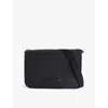 Tom Ford Mens Black Brand-patch Large Woven Messenger Bag