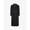 Tom Ford Mens Black Double-breasted Officer Wool Coat In Black