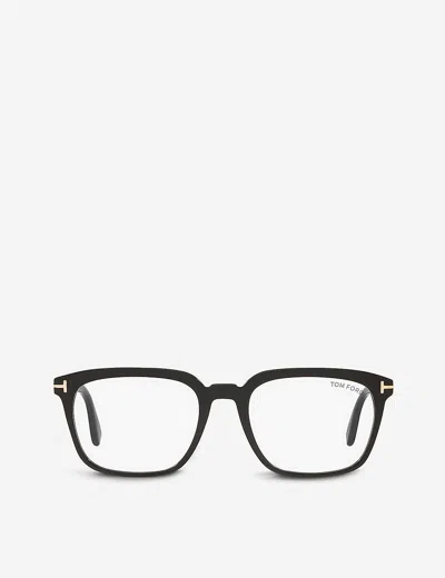 Tom Ford Mens Black Ft5626-b Acetate Rectangle-frame Eyeglasses