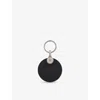 Tom Ford Mens Black Press Stud Leather Keyring