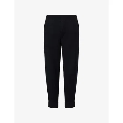 Tom Ford Mens  Regular-fit Tapered-leg Stretch-wool Blend Jogging Bottoms In Black