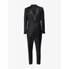 Tom Ford Mens Black Shawl-lapel Tapered-leg Master Evening Wool Suit In Black