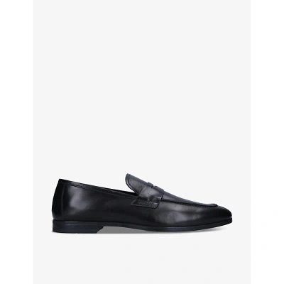 Tom Ford Mens Black Smooth Leather Penny Loafer