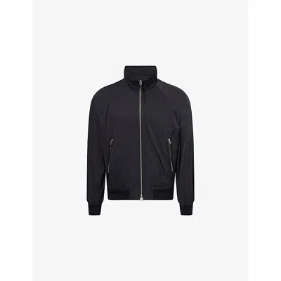Tom Ford Mens  Techno Stand-collar Shell Bomber Jacket In Black