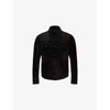 Tom Ford Mens Black Western Patch-pocket Suede Jacket In Black
