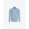 Tom Ford Washed Cotton Denim Jacket In Blue