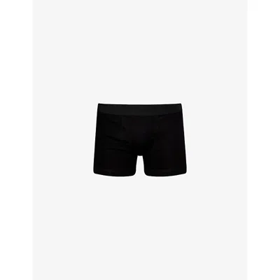 Tom Ford Mens Branded-waistband Cotton-jersey Boxer Briefs Black