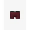 Tom Ford Mens Burgundy Branded-waistband Cotton-stretch Boxer Briefs In Burgundy