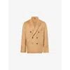 Tom Ford Double-breasted Cashmere And Mohair Jacket In Brown