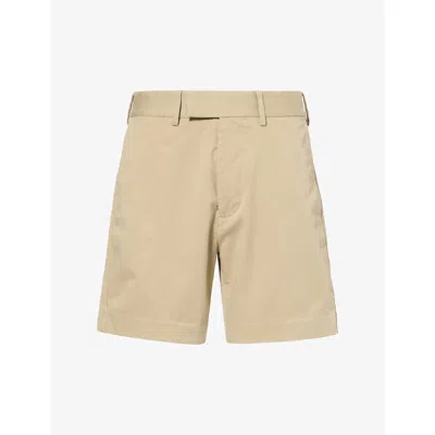 Tom Ford Mens Champagne Tailored Cotton-blend Shorts In Neutral