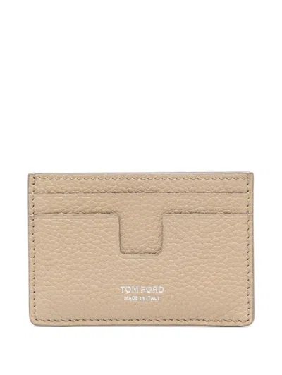 Tom Ford Mens Credit Card Holder Accessories In Beige