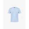 Tom Ford Mens Dark Celeste Crewneck Regular-fit Cotton-blend T-shirt In Blue