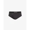 Tom Ford Mens  Logo-waistband Classic-fit Stretch-cotton Briefs In Dark Mink