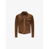 Tom Ford Mens Dark Olive Blouson Patch-pocket Soft Suede Jacket In Green