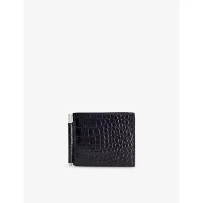 Tom Ford Mens Espresso T-line Leather Wallet In Brown