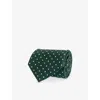 Tom Ford Mens Forest Polka-dot Silk-twill Tie In Green