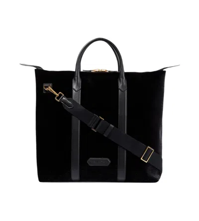 Tom Ford Mens Handle Travel Bag In Black In Multi