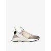 Tom Ford Mens Beige Jago Mesh-woven Low-top Trainers In Burgundy