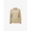 Tom Ford Mens Khaky Patch-pocket Tailored Cotton Overshirt In Neutral
