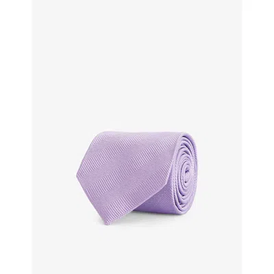 Tom Ford Mens Lavender Alternate-pattern Silk Tie In Purple